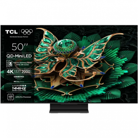 TCL 50C7K Τηλεόραση 50" 4K QD Mini-LED 144HZ TV (2025)